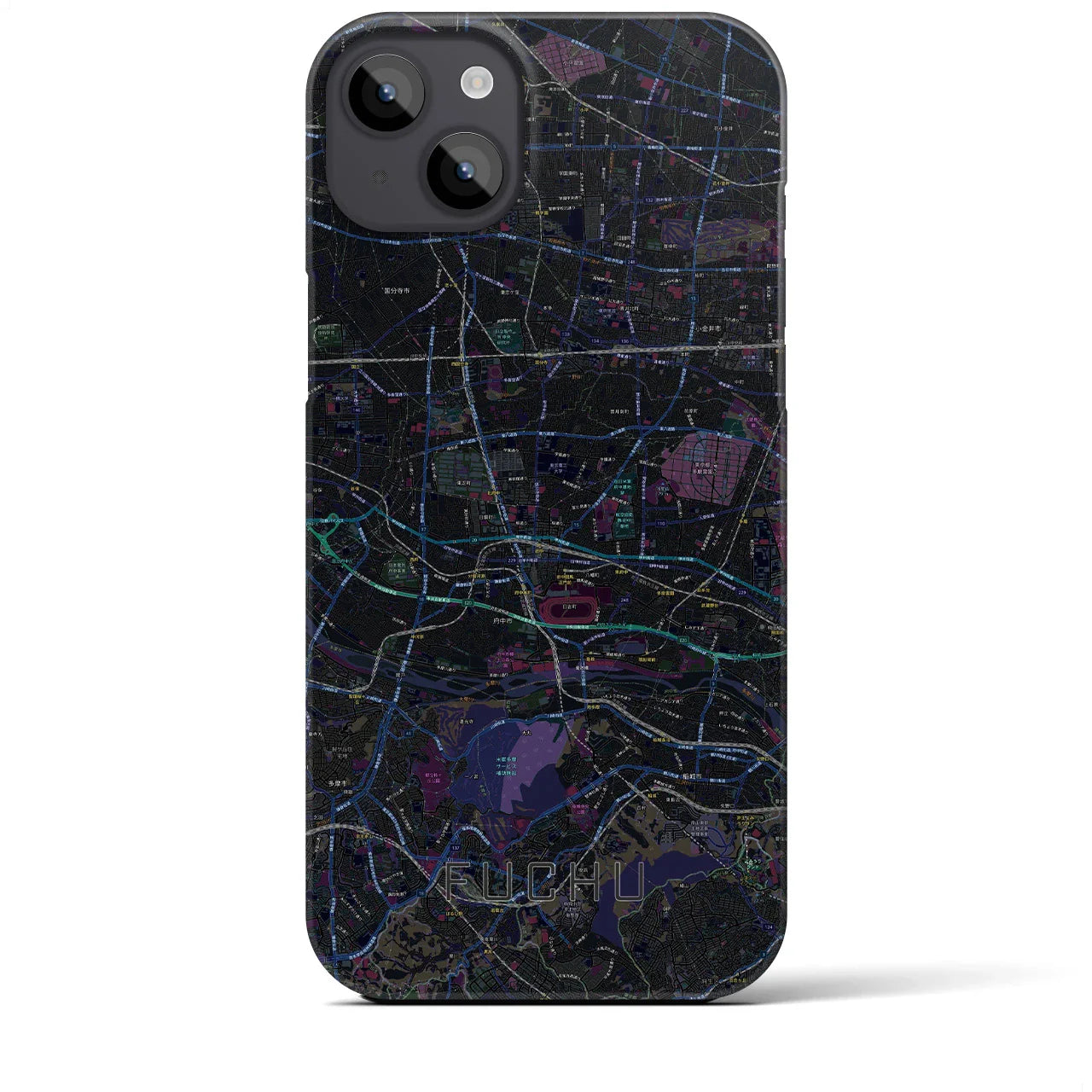 【府中2(東京都)】地図柄iPhoneケース(バックカバータイプ)