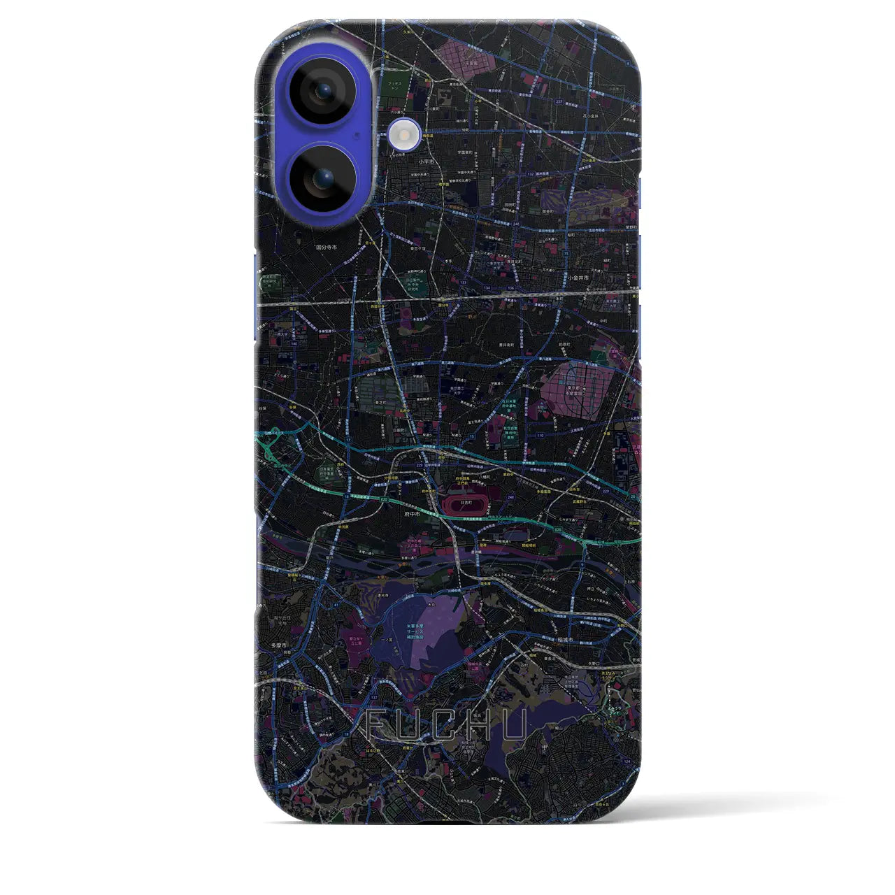 【府中2(東京都)】地図柄iPhoneケース(バックカバータイプ)