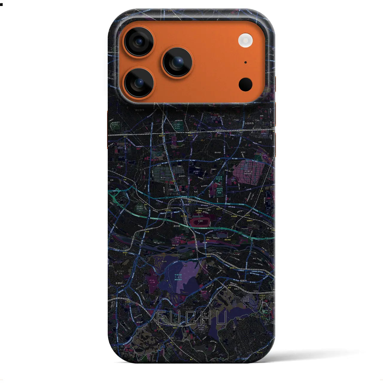 【府中2(東京都)】地図柄iPhoneケース(バックカバータイプ)