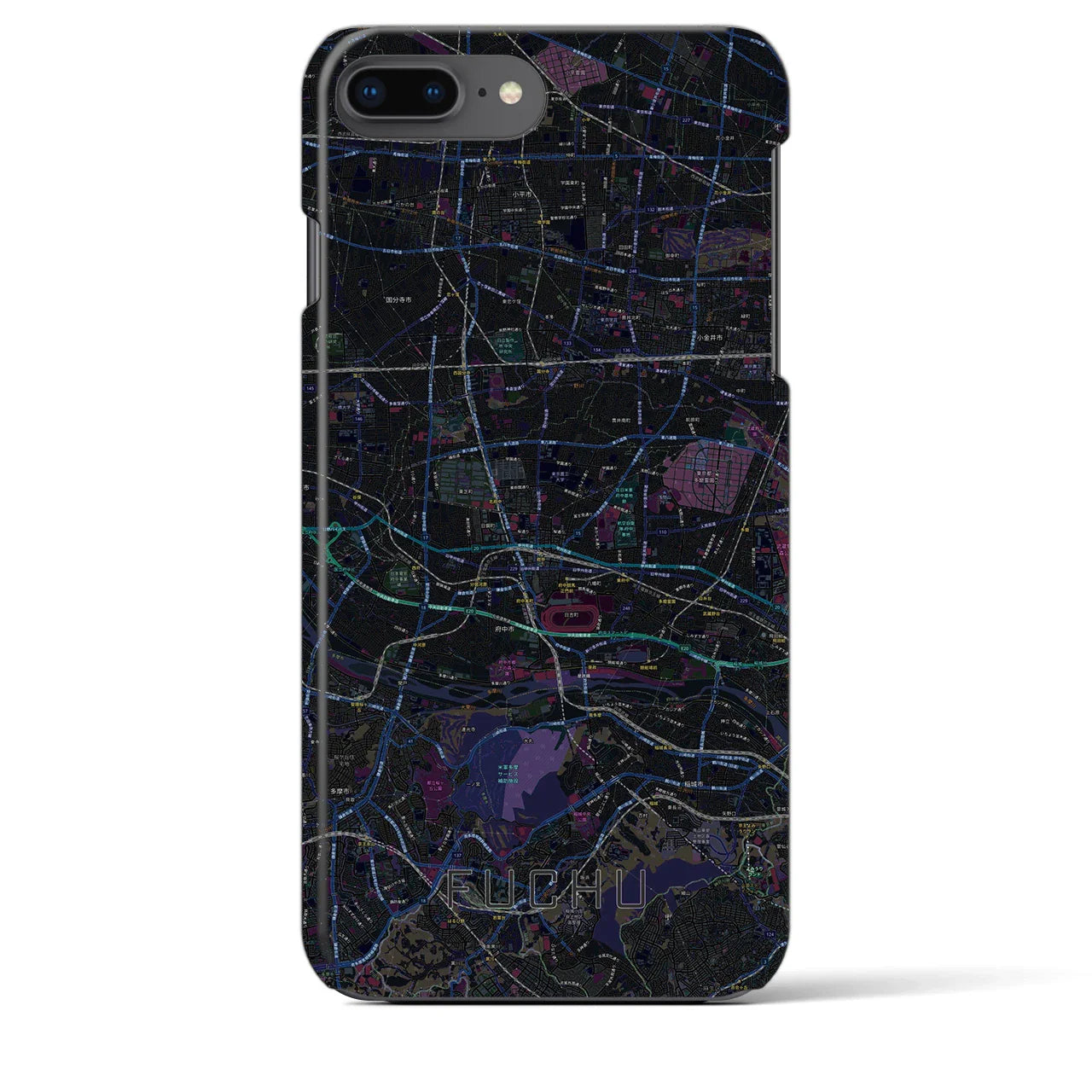 【府中2(東京都)】地図柄iPhoneケース(バックカバータイプ)