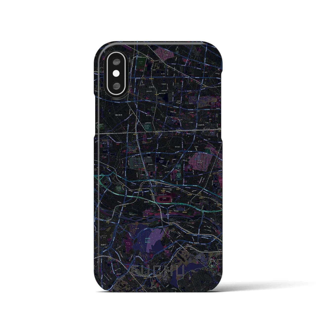 【府中2(東京都)】地図柄iPhoneケース(バックカバータイプ)