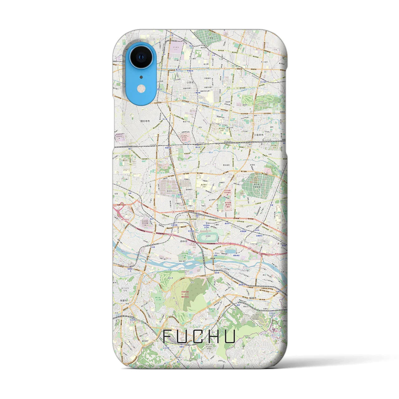 【府中2(東京都)】地図柄iPhoneケース(バックカバータイプ)