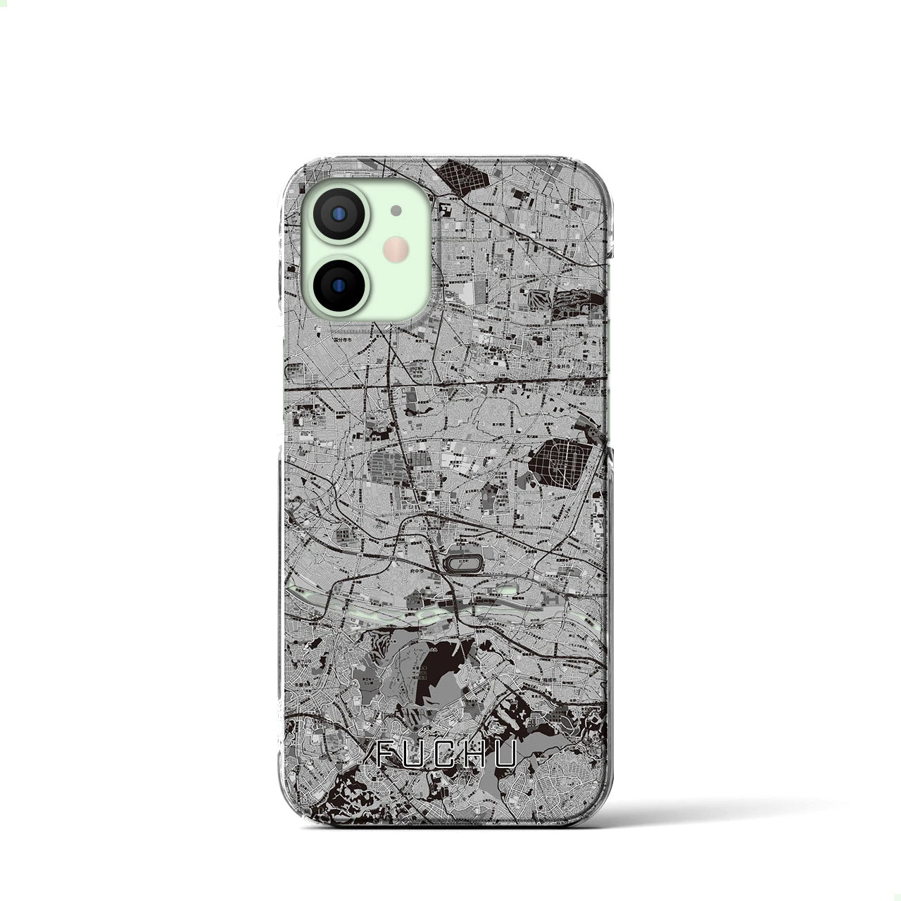 【府中2(東京都)】地図柄iPhoneケース(クリアタイプ)