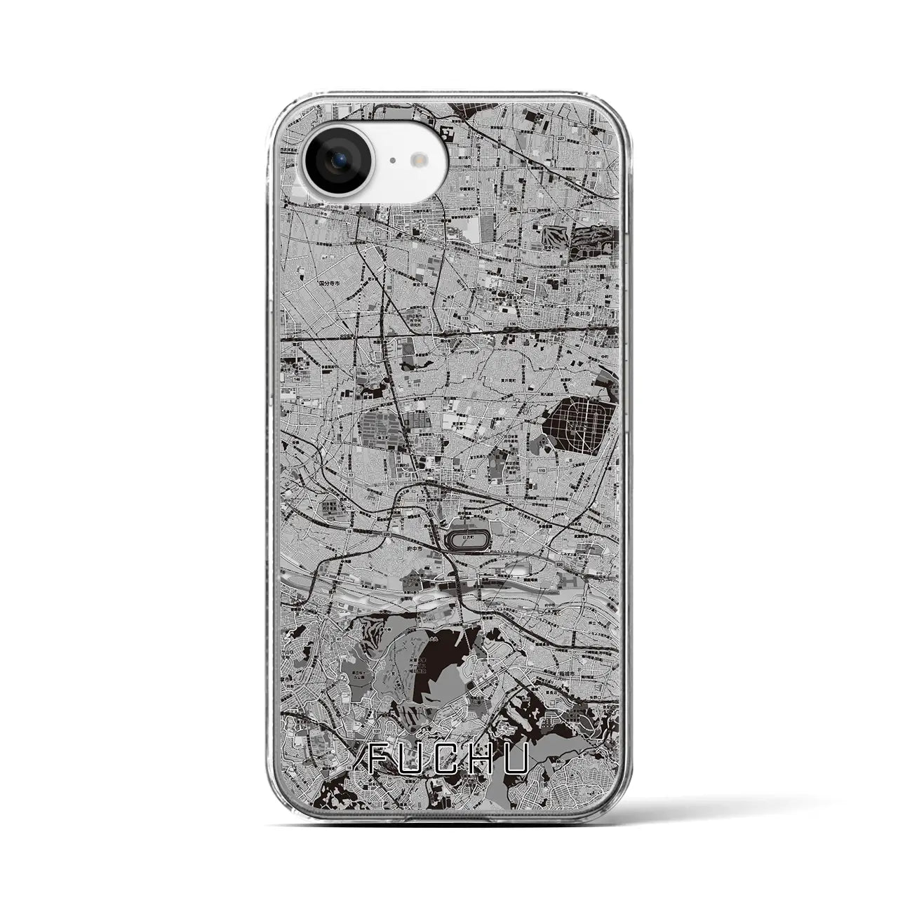 【府中2(東京都)】地図柄iPhoneケース(クリアタイプ)