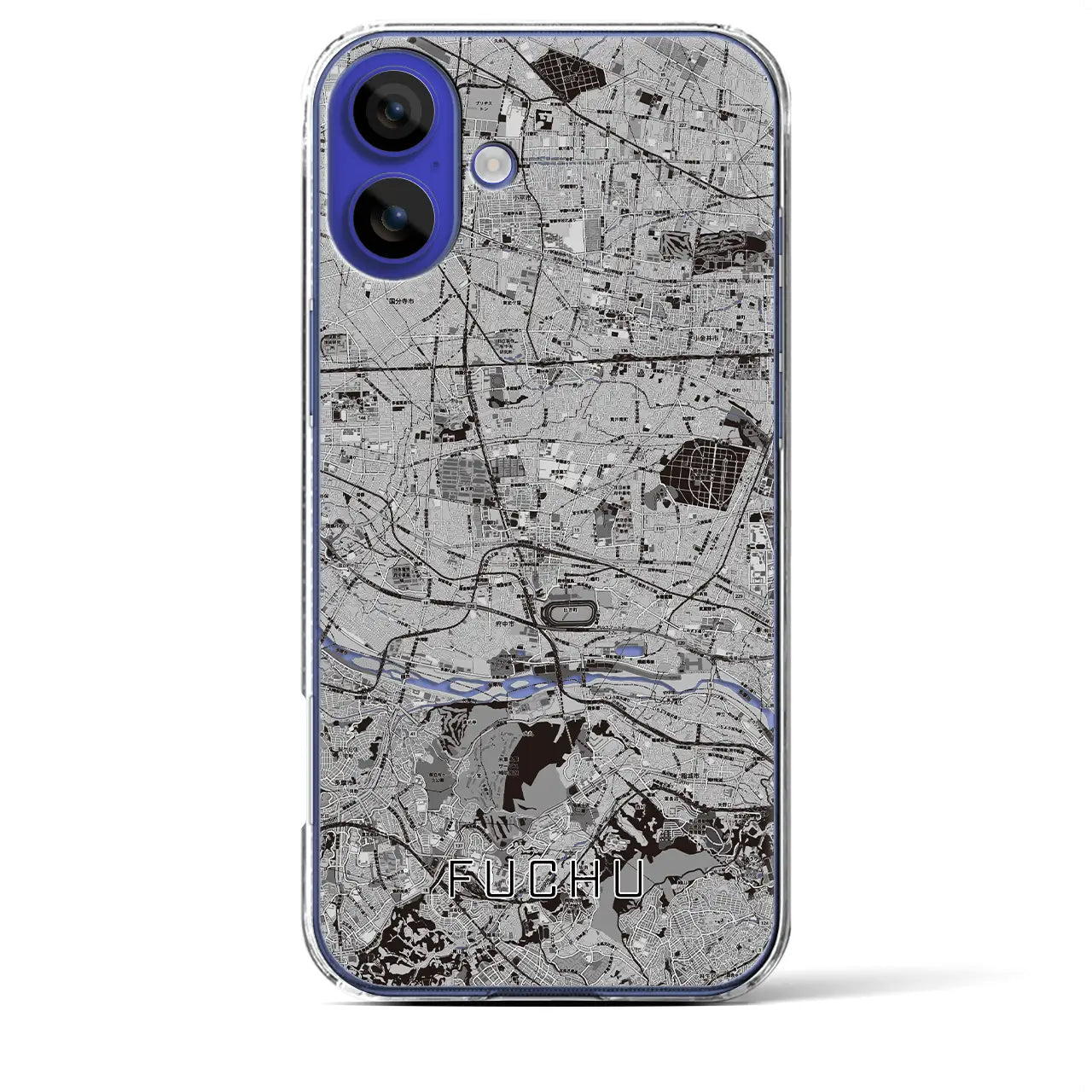 【府中2(東京都)】地図柄iPhoneケース(クリアタイプ)