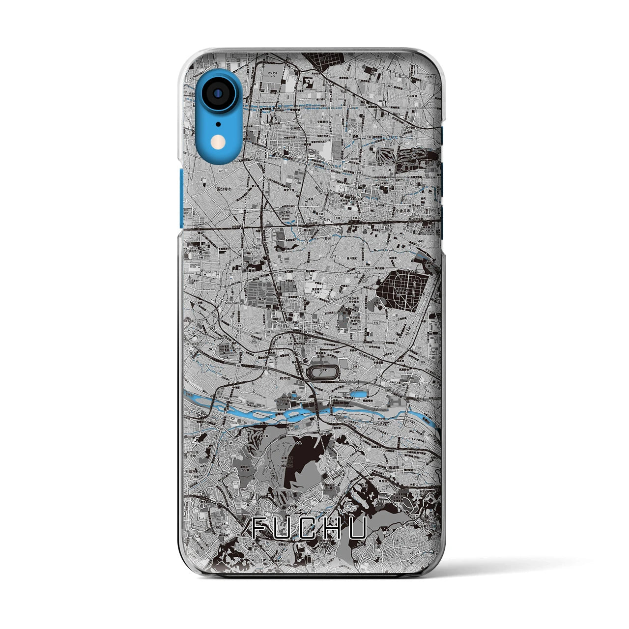 【府中2(東京都)】地図柄iPhoneケース(クリアタイプ)