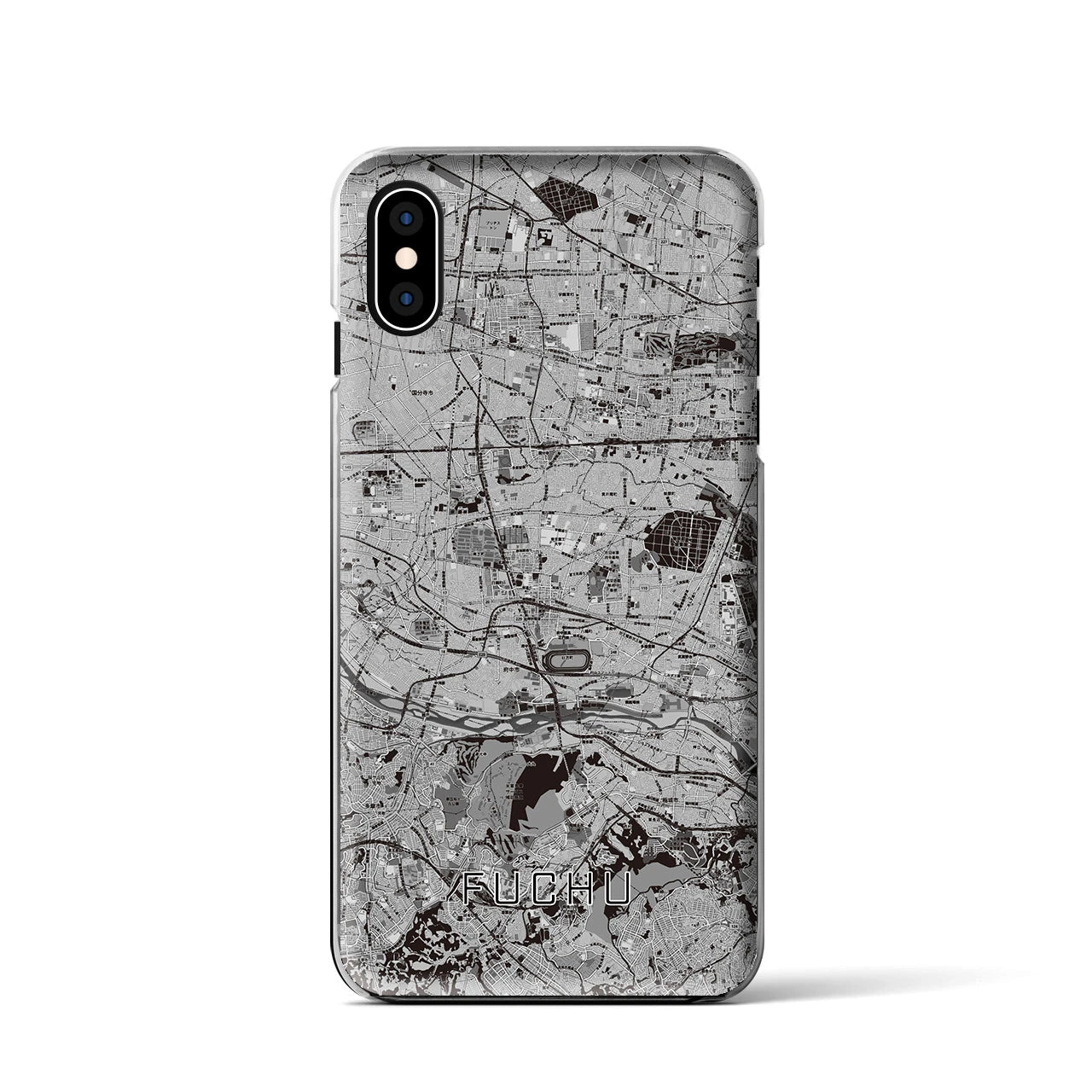 【府中2(東京都)】地図柄iPhoneケース(クリアタイプ)