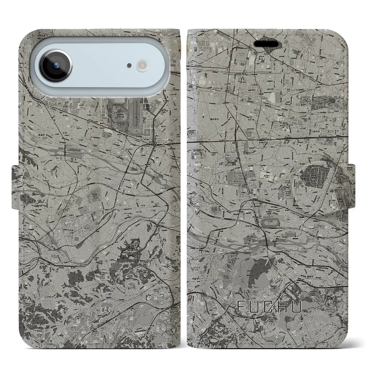 【府中2(東京都)】地図柄iPhoneケース(手帳タイプ)