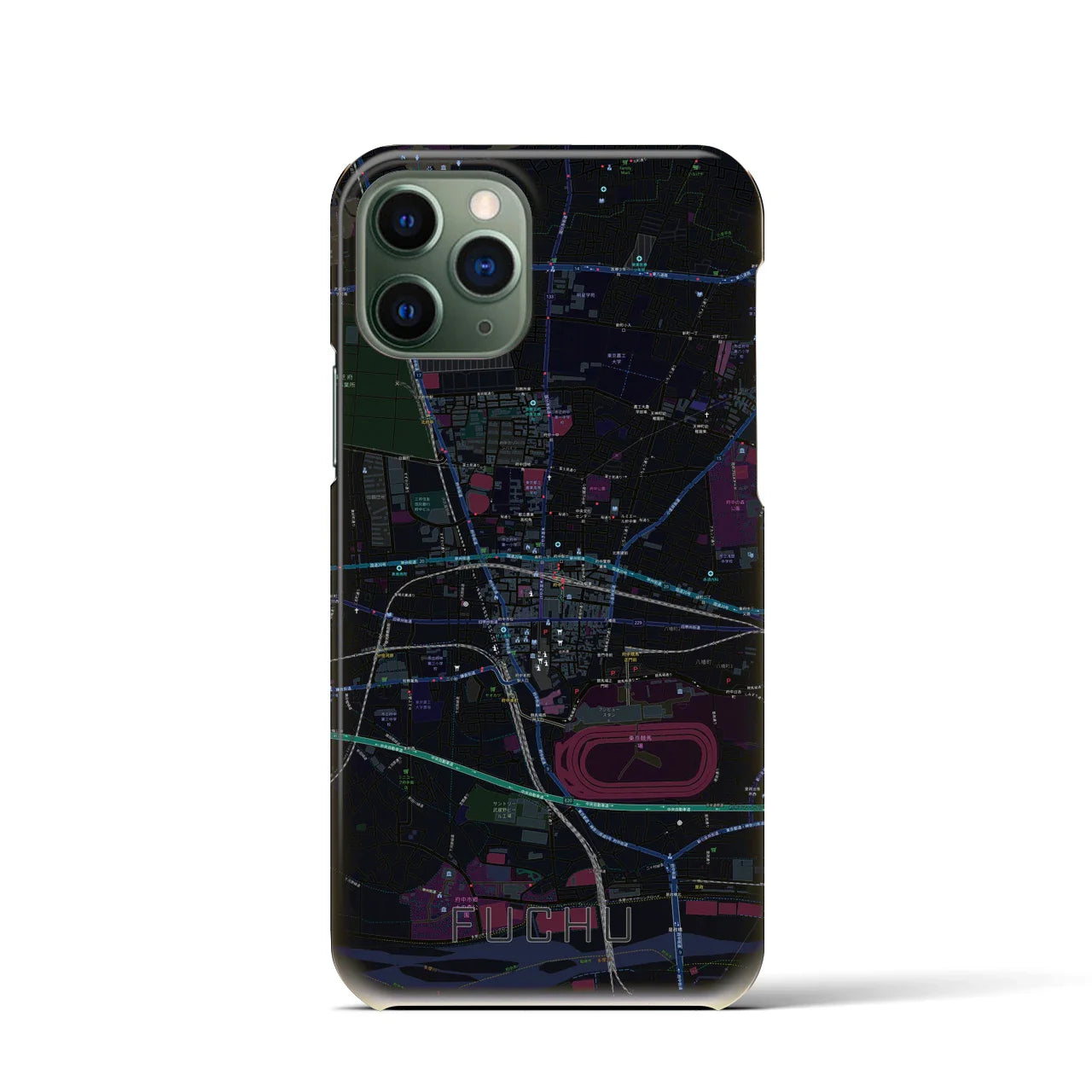 【府中(東京都)】地図柄iPhoneケース(バックカバータイプ)