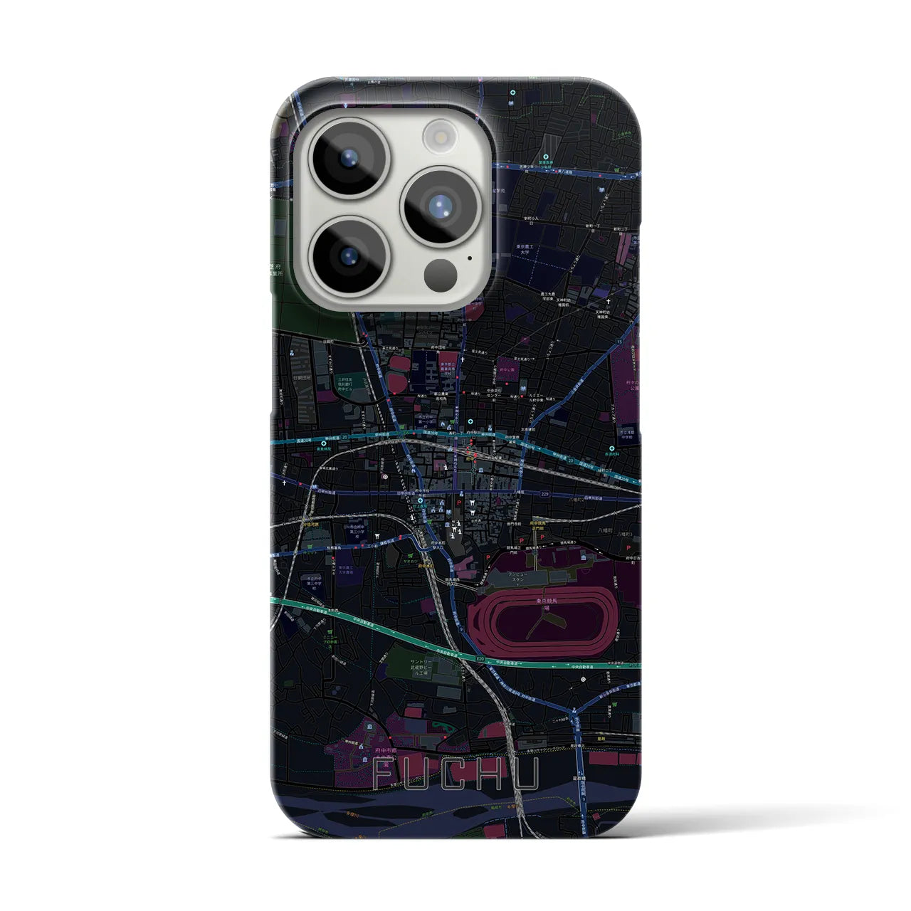 【府中(東京都)】地図柄iPhoneケース(バックカバータイプ)