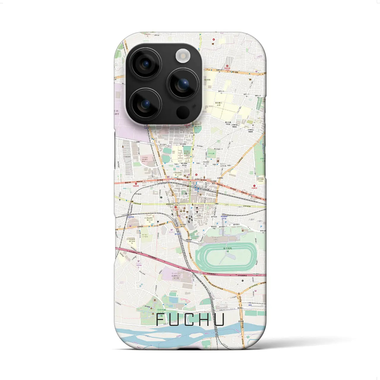 【府中(東京都)】地図柄iPhoneケース(バックカバータイプ)