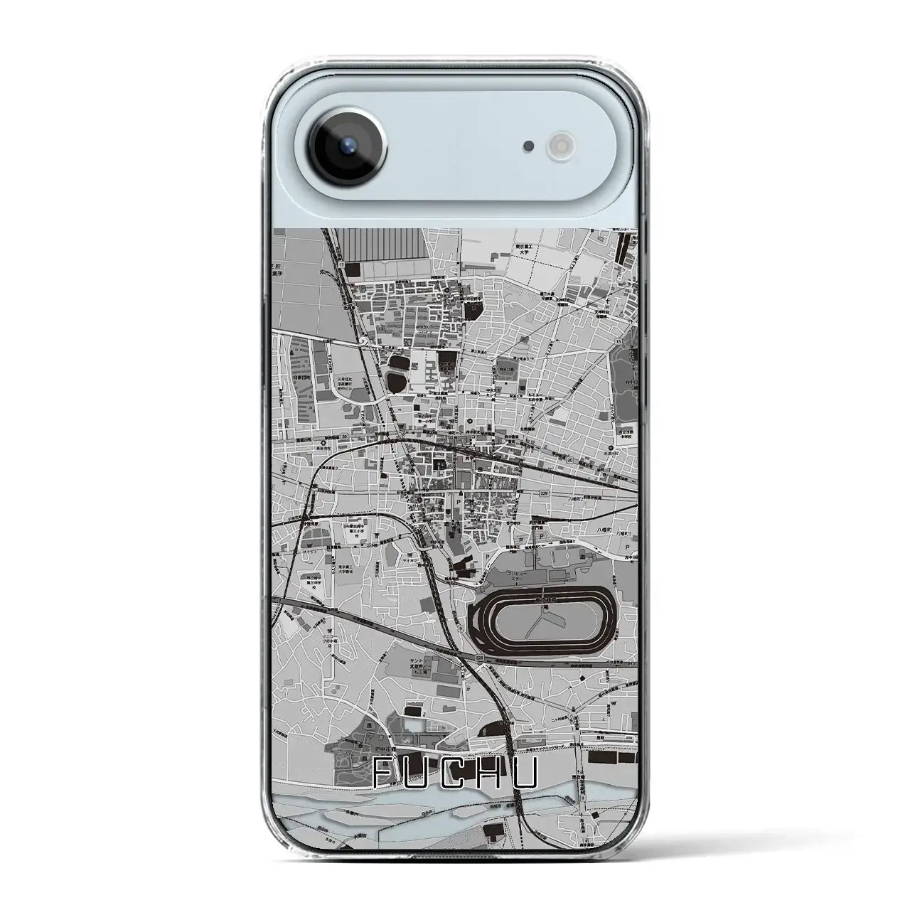 【府中(東京都)】地図柄iPhoneケース(クリアタイプ)