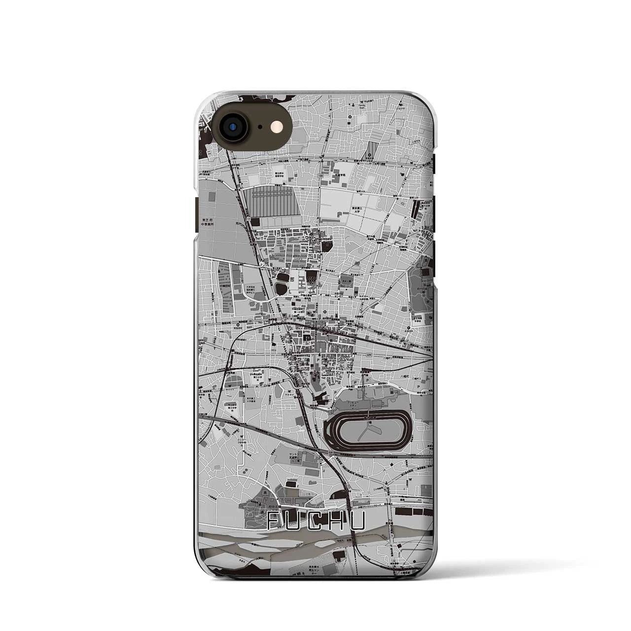 【府中(東京都)】地図柄iPhoneケース(クリアタイプ)