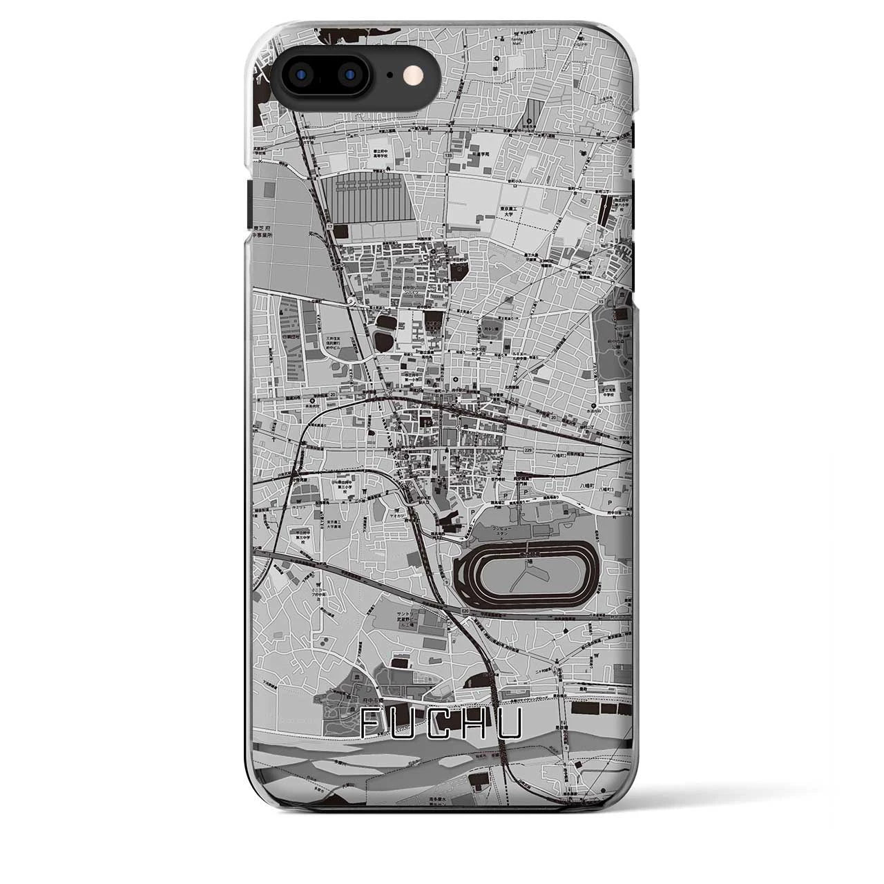 【府中(東京都)】地図柄iPhoneケース(クリアタイプ)