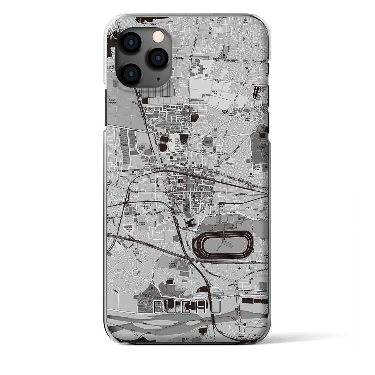 【府中(東京都)】地図柄iPhoneケース(クリアタイプ)