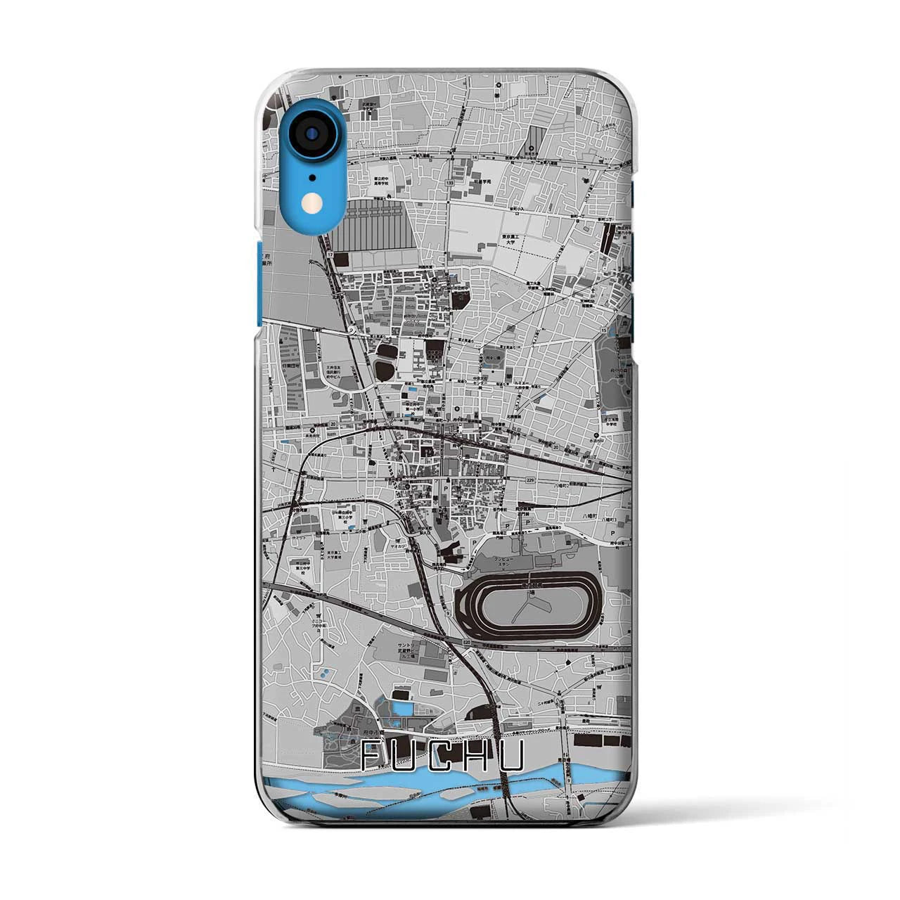 【府中(東京都)】地図柄iPhoneケース(クリアタイプ)