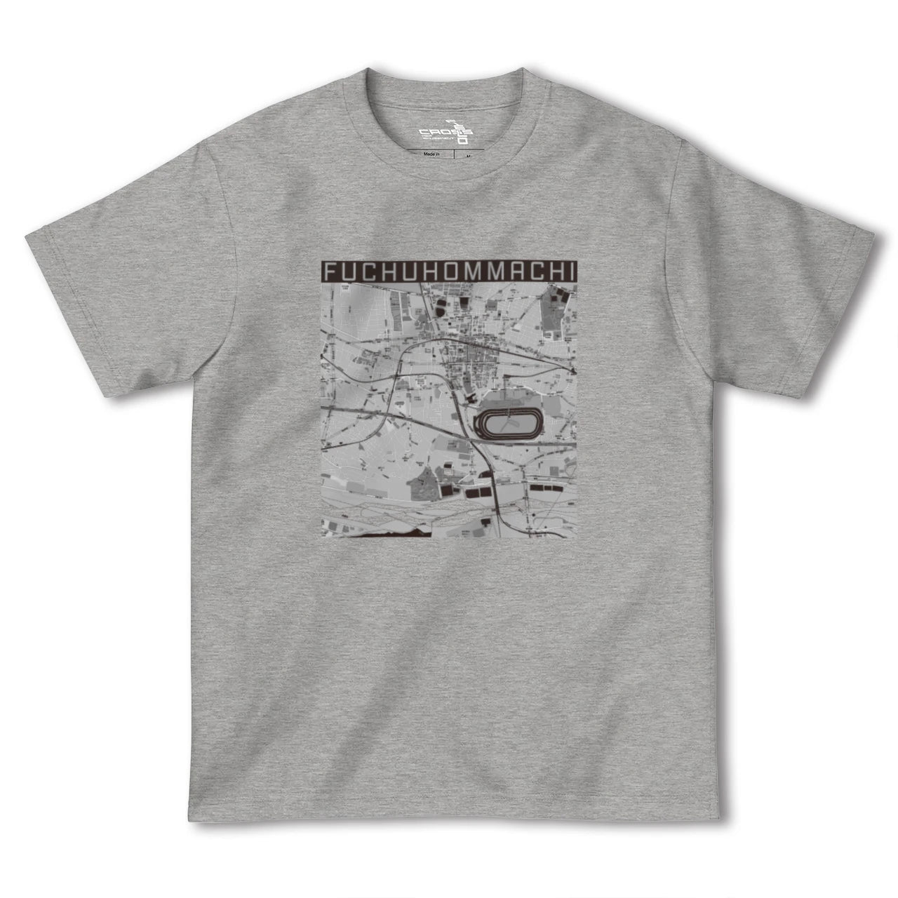 【府中本町(東京都)】地図柄ヘビーウェイトTシャツ
