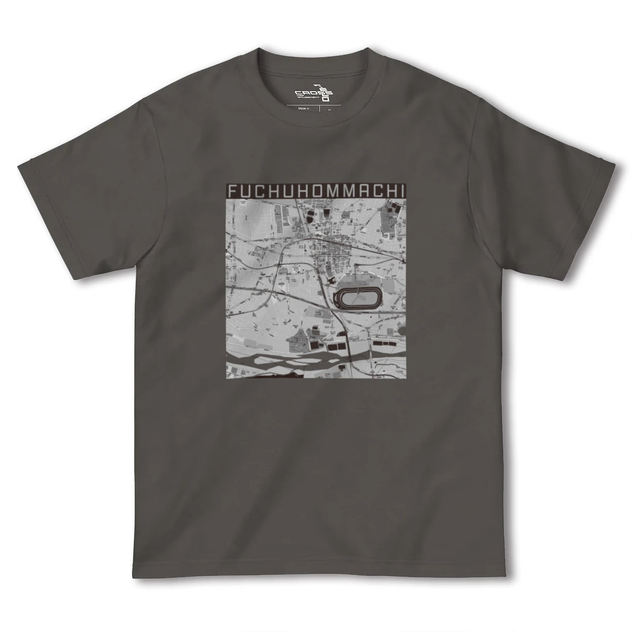 【府中本町(東京都)】地図柄ヘビーウェイトTシャツ