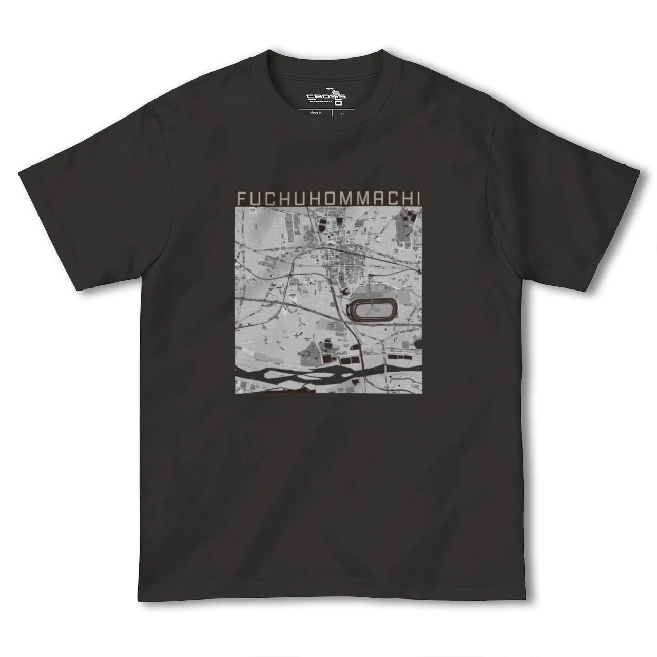 【府中本町(東京都)】地図柄ヘビーウェイトTシャツ