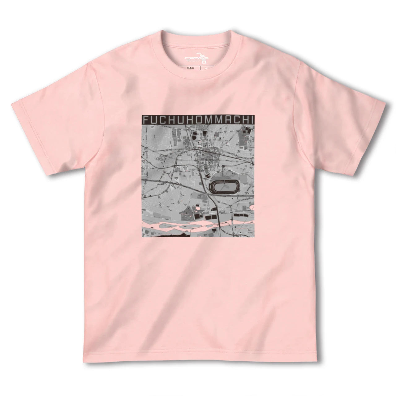 【府中本町(東京都)】地図柄ヘビーウェイトTシャツ