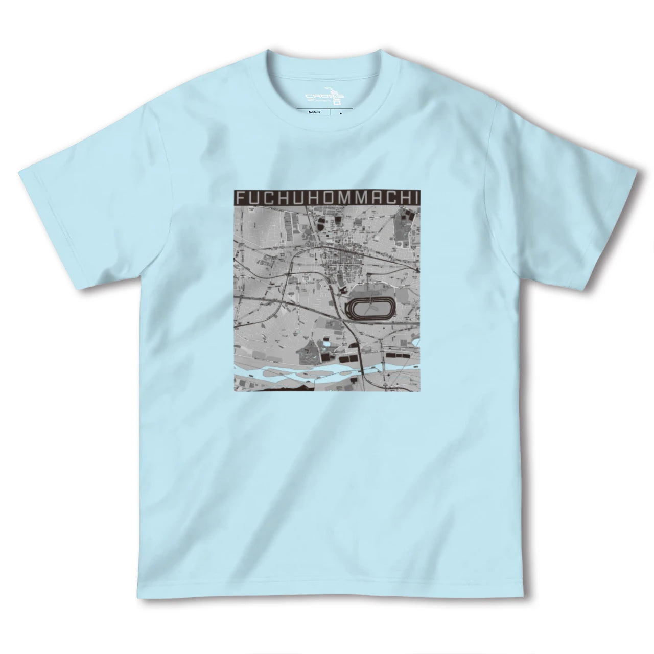 【府中本町(東京都)】地図柄ヘビーウェイトTシャツ