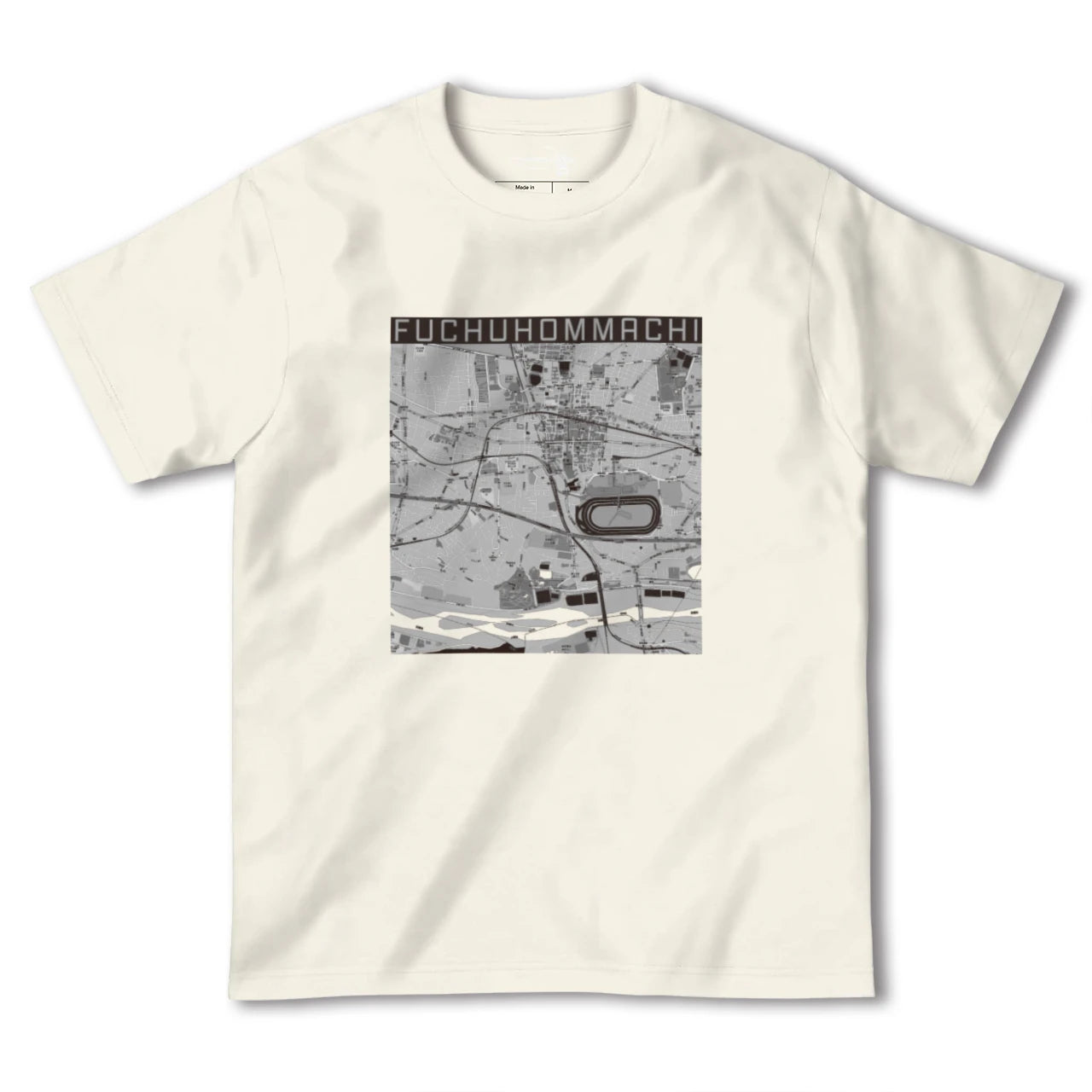 【府中本町(東京都)】地図柄ヘビーウェイトTシャツ