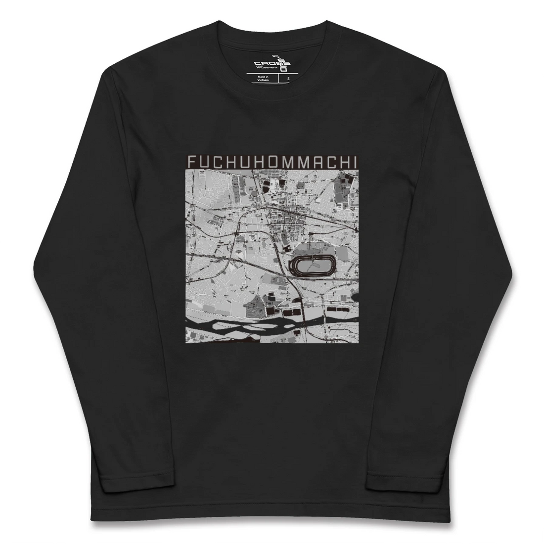 【府中本町(東京都)】地図柄ロングスリーブTシャツ