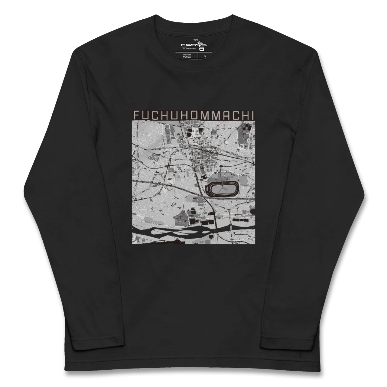 【府中本町(東京都)】地図柄ロングスリーブTシャツ