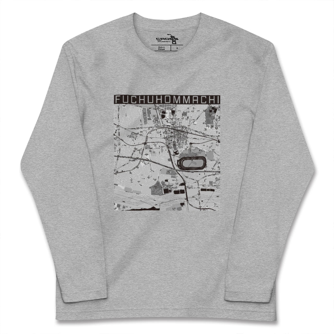 【府中本町(東京都)】地図柄ロングスリーブTシャツ