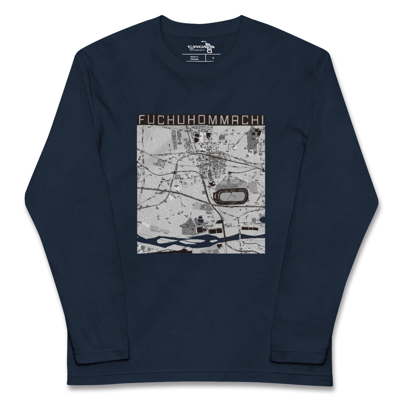 【府中本町(東京都)】地図柄ロングスリーブTシャツ