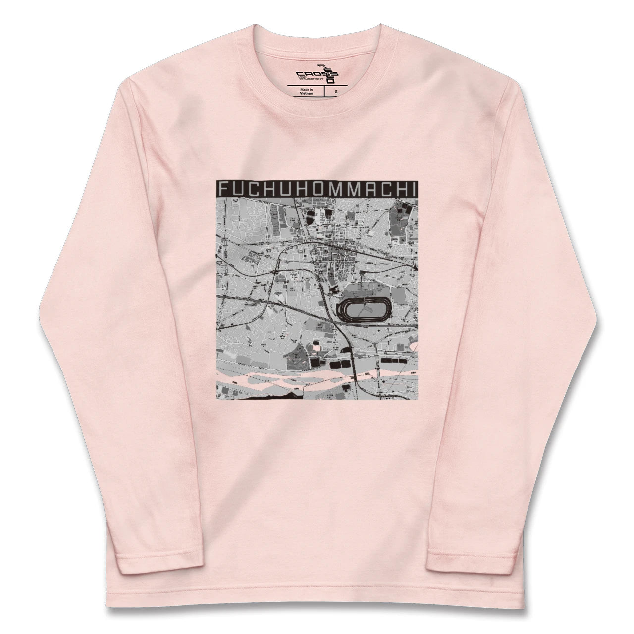 【府中本町(東京都)】地図柄ロングスリーブTシャツ