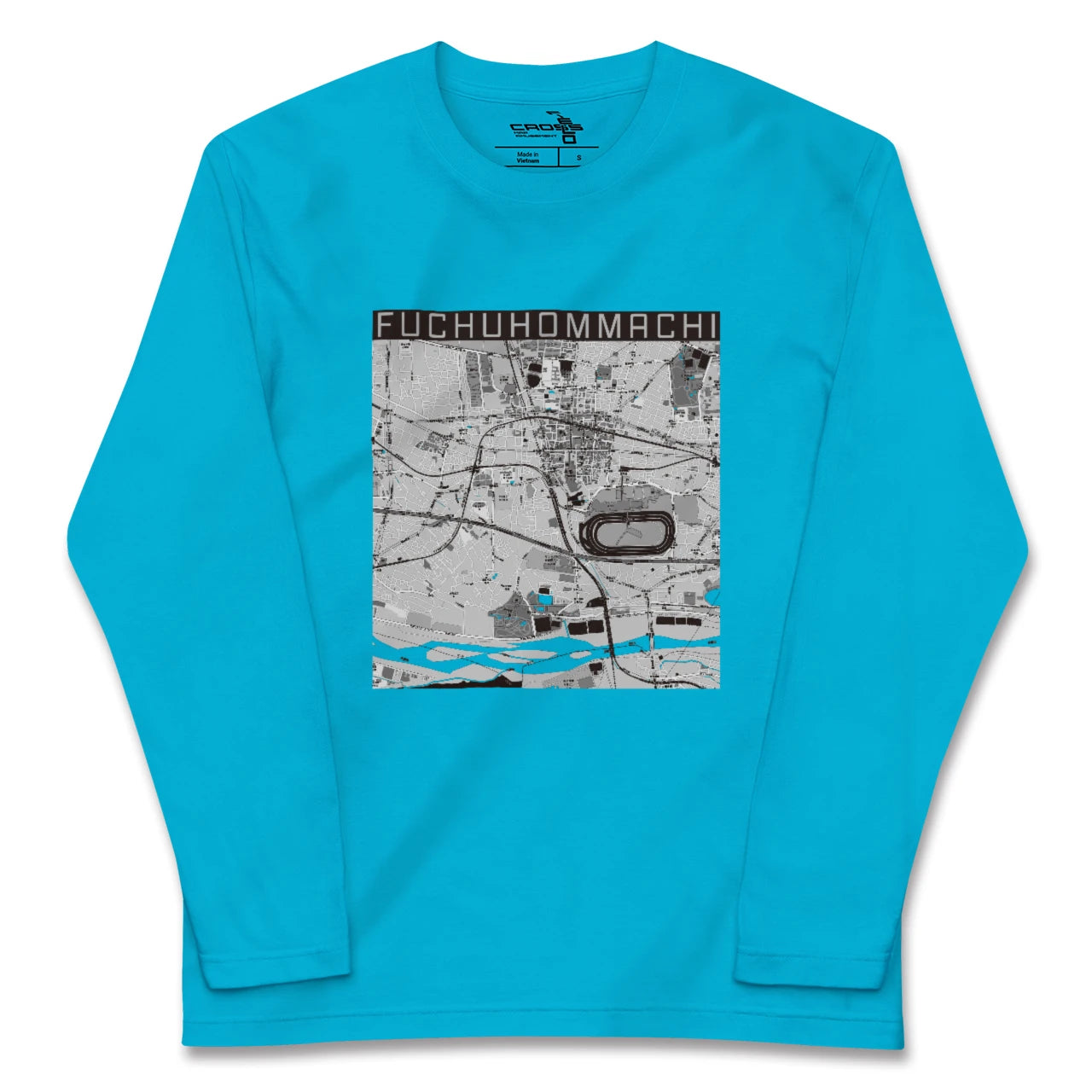 【府中本町(東京都)】地図柄ロングスリーブTシャツ