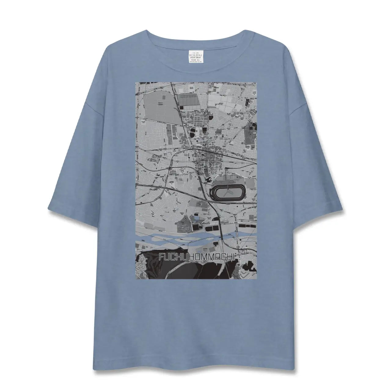 【府中本町(東京都)】地図柄ビッグシルエットTシャツ