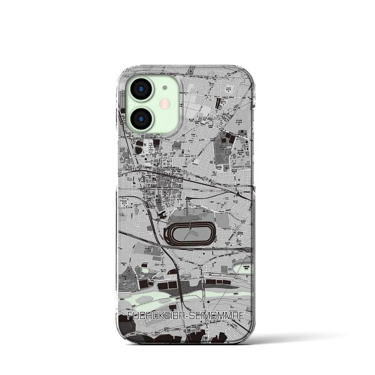 【府中競馬正門前(東京都)】地図柄iPhoneケース(クリアタイプ)