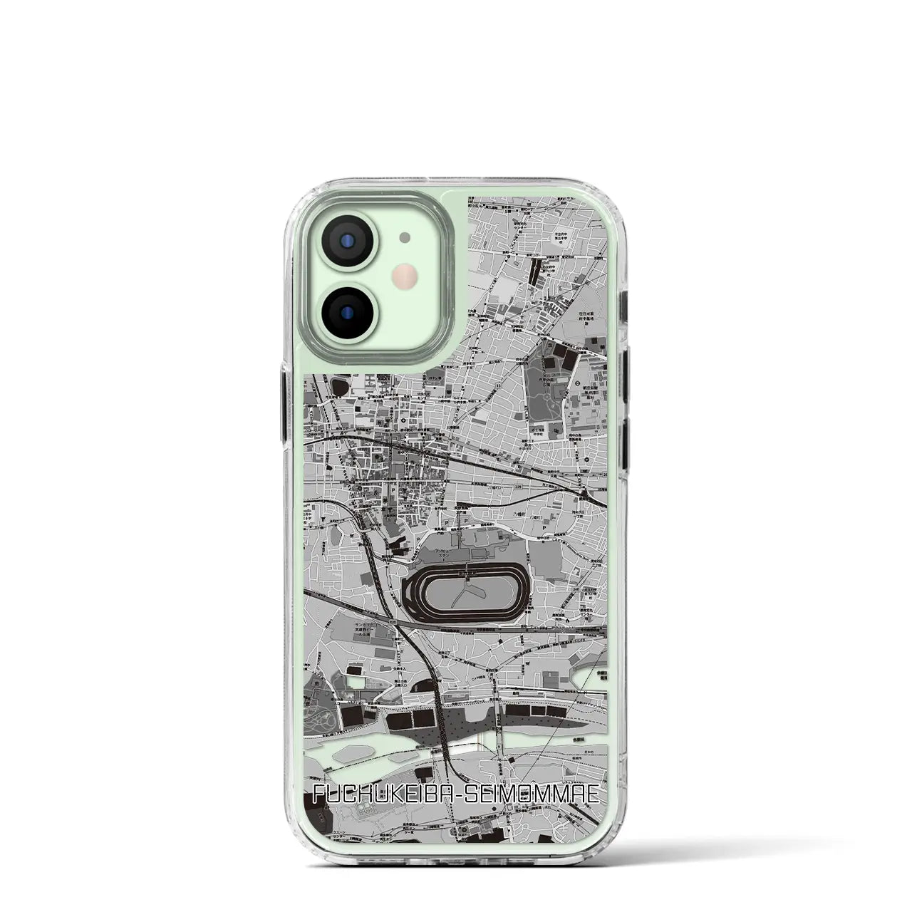 【府中競馬正門前(東京都)】地図柄iPhoneケース(MagSafeタイプ)
