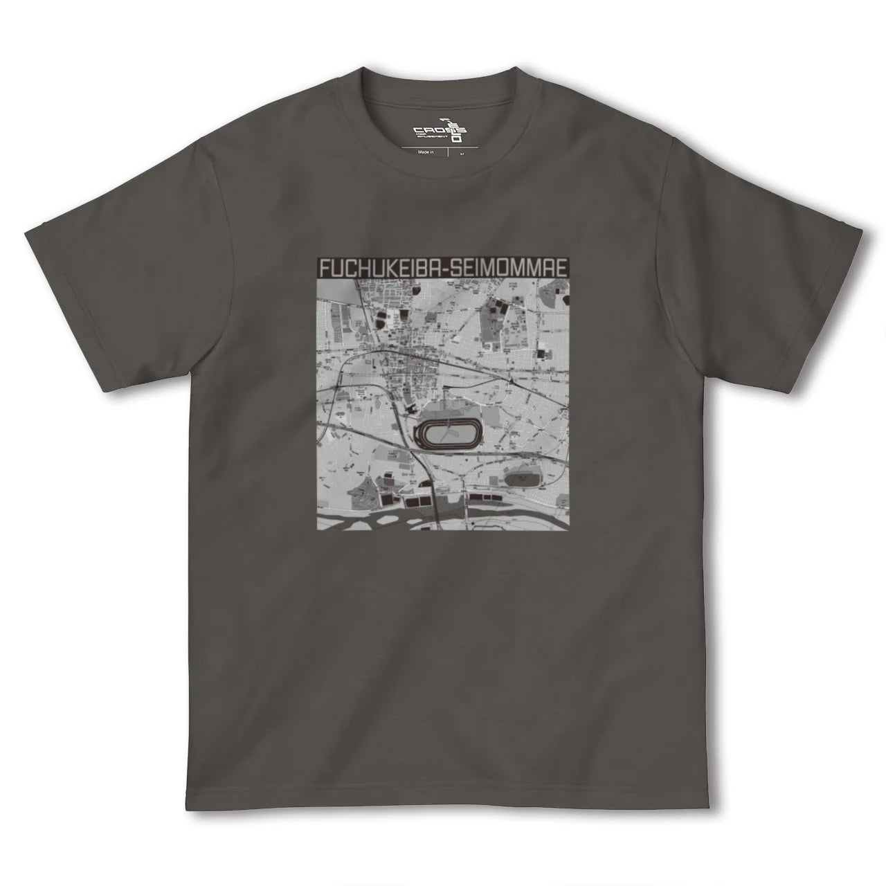 【府中競馬正門前(東京都)】地図柄ヘビーウェイトTシャツ