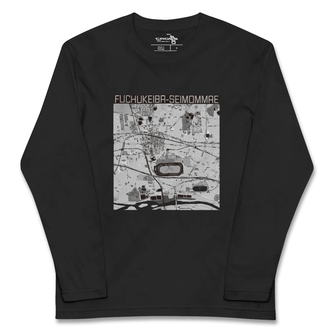 【府中競馬正門前(東京都)】地図柄ロングスリーブTシャツ