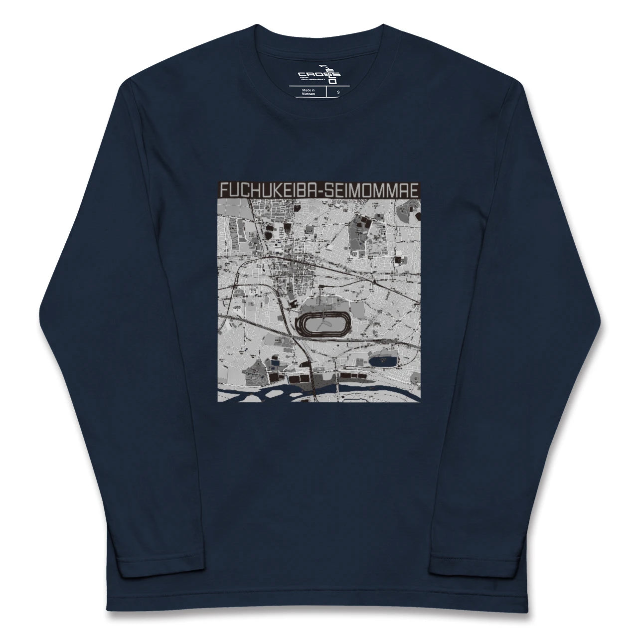 【府中競馬正門前(東京都)】地図柄ロングスリーブTシャツ