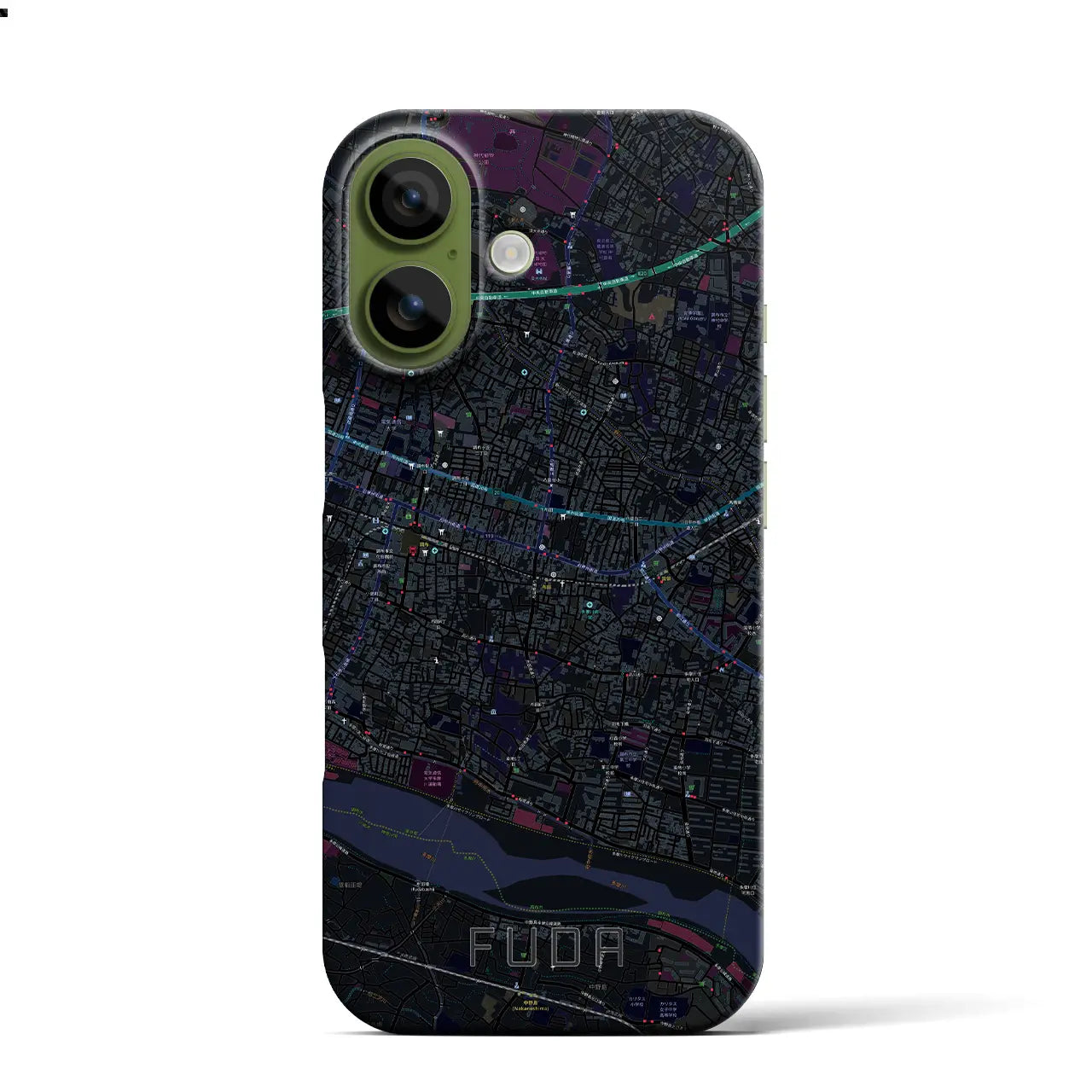 【布田(東京都)】地図柄iPhoneケース(バックカバータイプ)