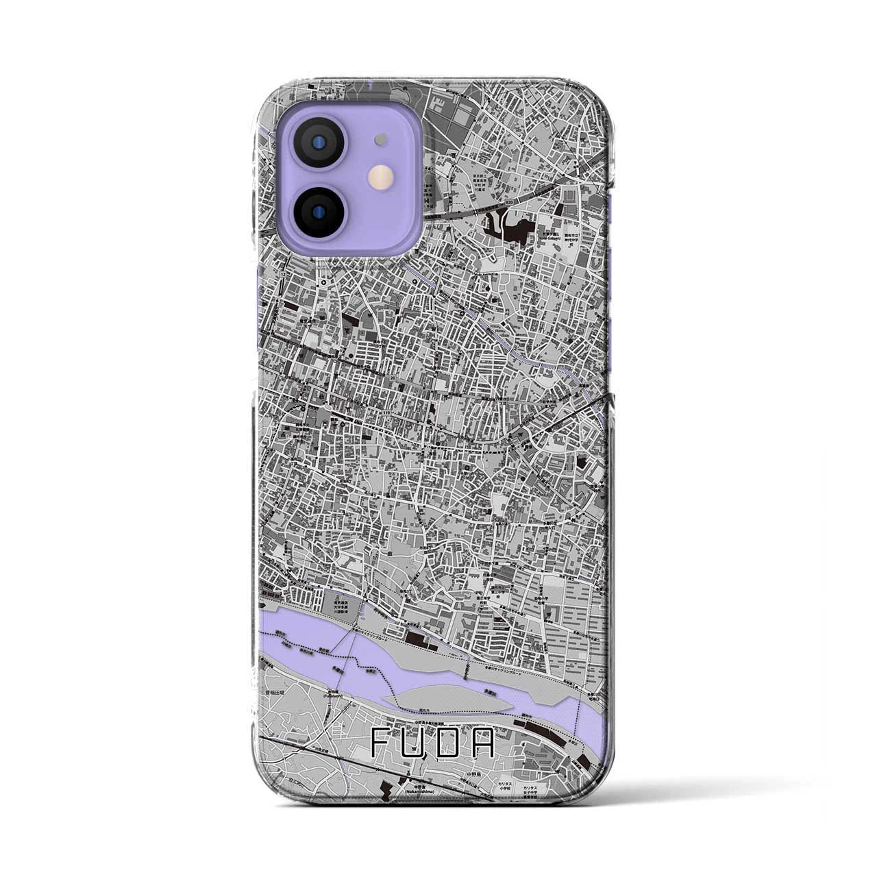 【布田(東京都)】地図柄iPhoneケース(クリアタイプ)