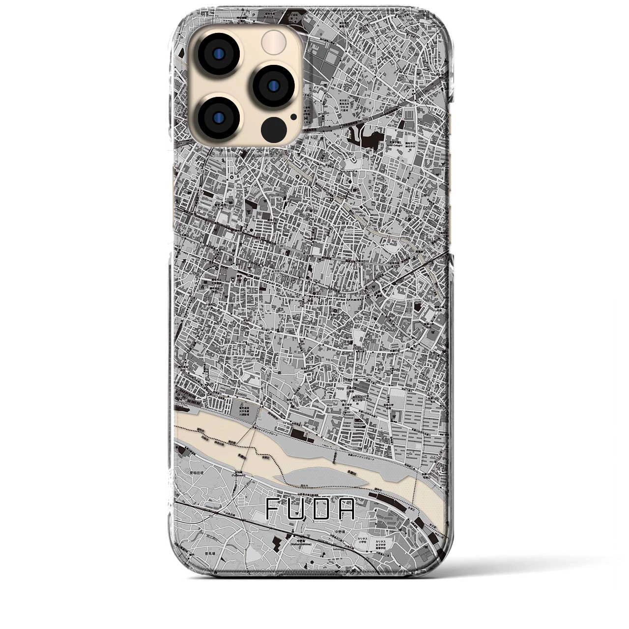 【布田(東京都)】地図柄iPhoneケース(クリアタイプ)