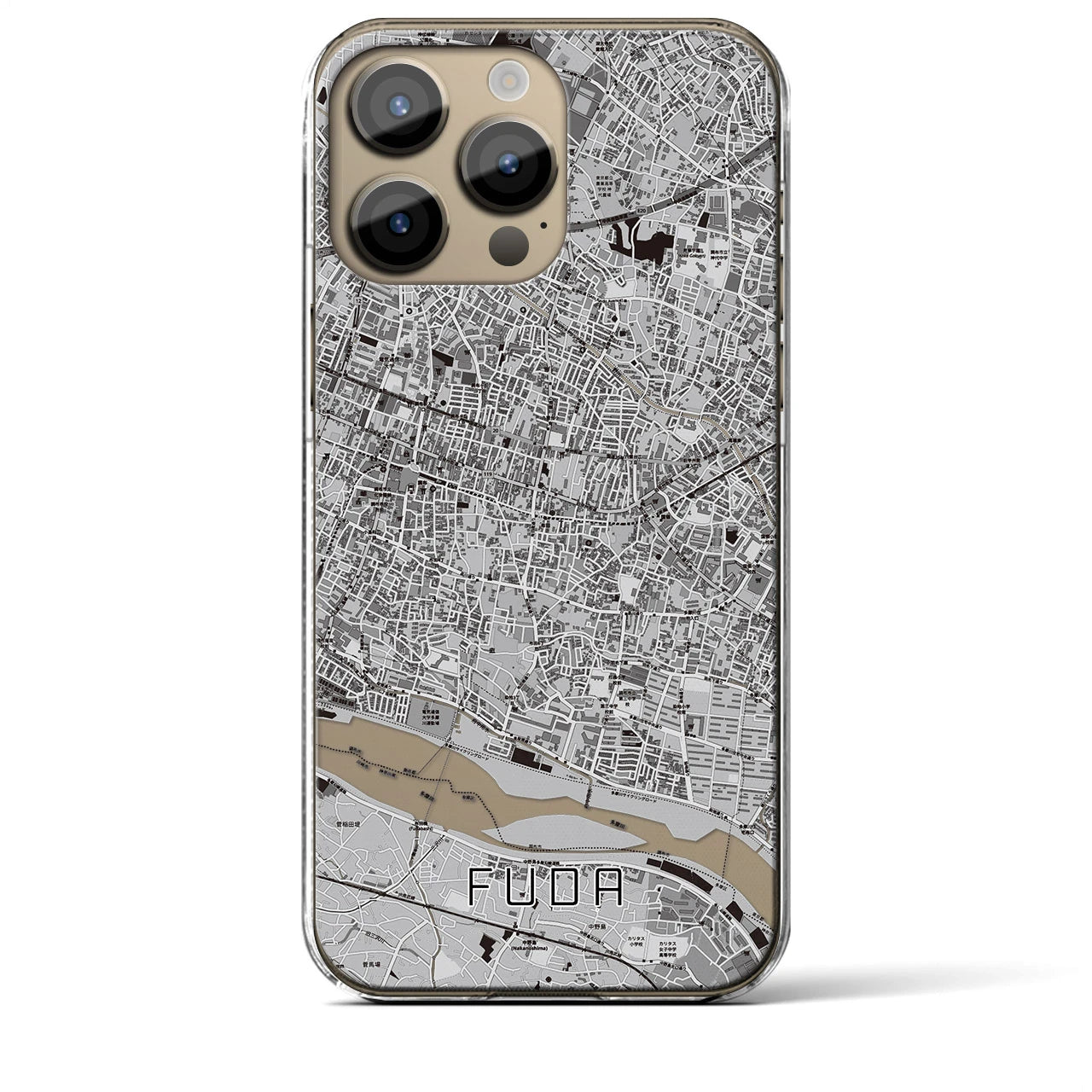 【布田(東京都)】地図柄iPhoneケース(クリアタイプ)