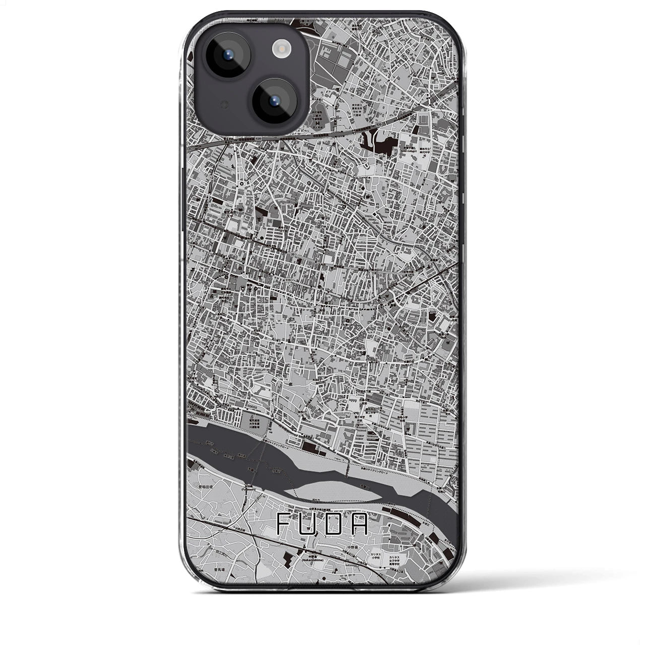 【布田(東京都)】地図柄iPhoneケース(クリアタイプ)