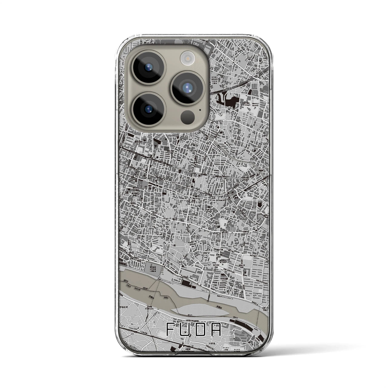 【布田(東京都)】地図柄iPhoneケース(クリアタイプ)