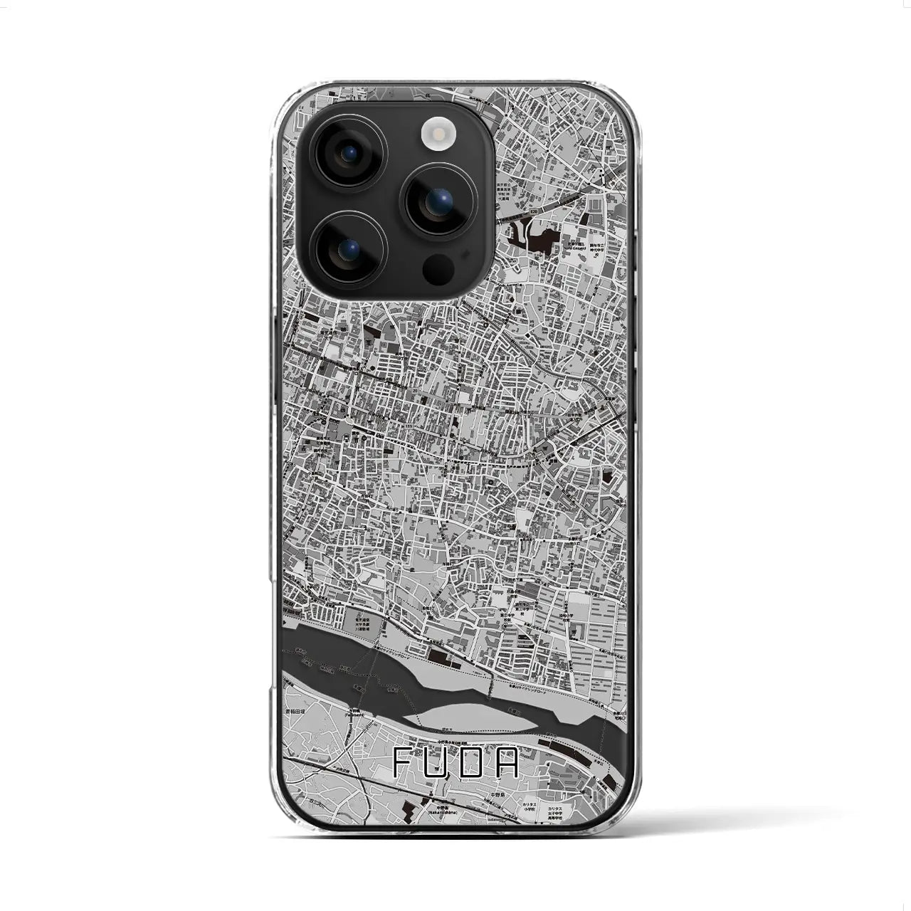 【布田(東京都)】地図柄iPhoneケース(クリアタイプ)