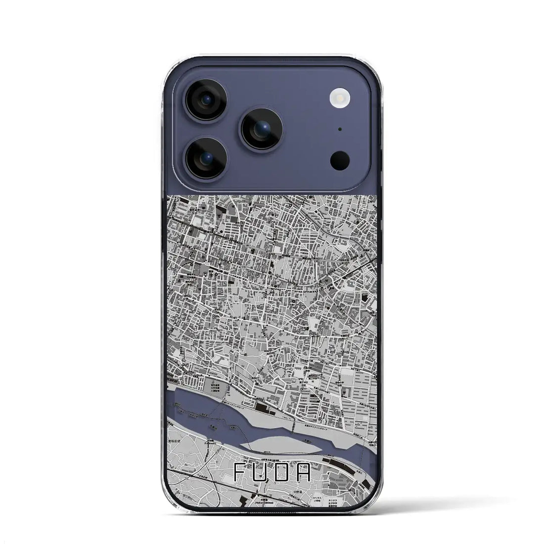 【布田(東京都)】地図柄iPhoneケース(クリアタイプ)