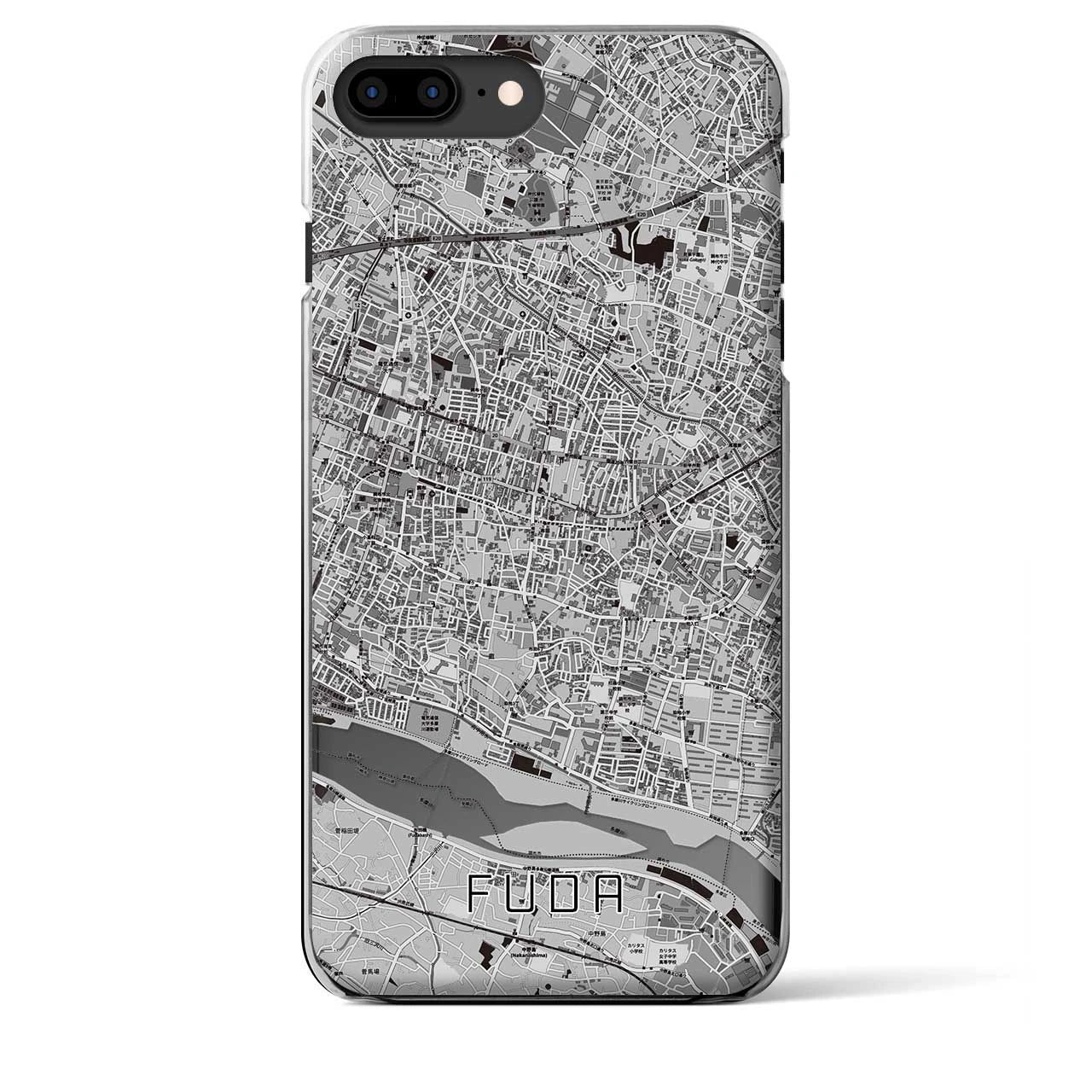 【布田(東京都)】地図柄iPhoneケース(クリアタイプ)