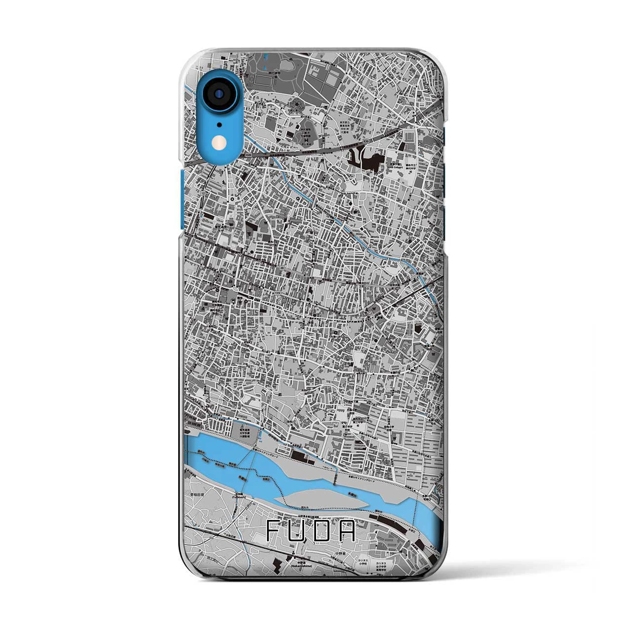 【布田(東京都)】地図柄iPhoneケース(クリアタイプ)