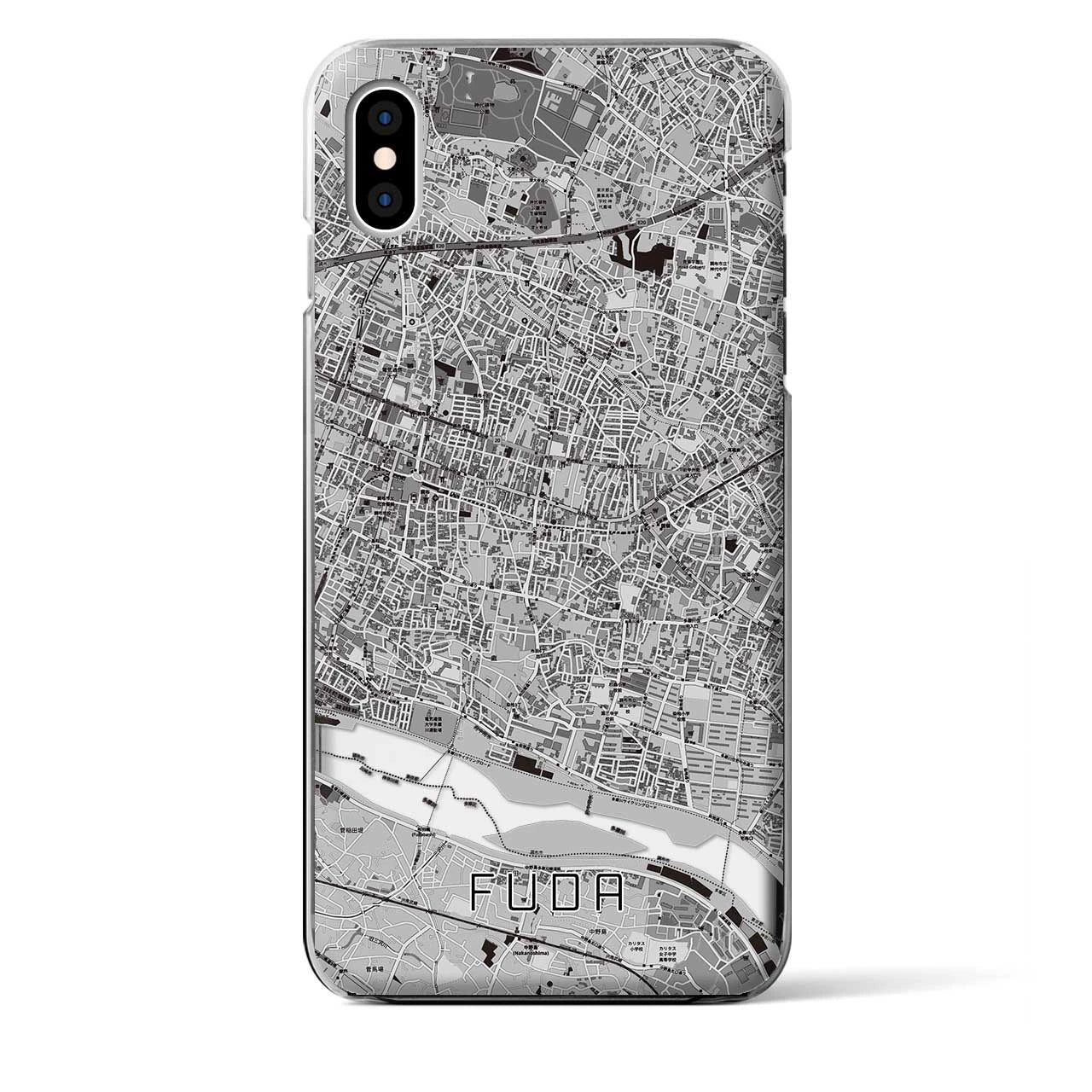 【布田(東京都)】地図柄iPhoneケース(クリアタイプ)