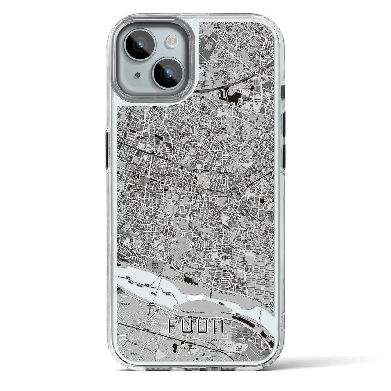 【布田(東京都)】地図柄iPhoneケース(MagSafeタイプ)